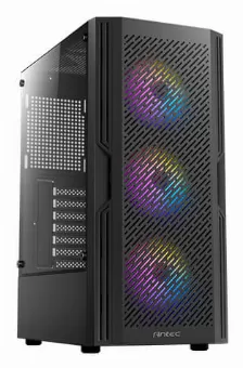 Gabinete Antec Ax20 Elite Media Torre, Ventana Lateral Cristal, 4x Ventiladores Rgb, Negro