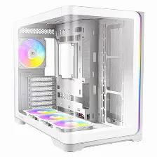 Gabinete Antec C5 Curve Argb. Midi Tower, 4x Ventilador 120 Mm, Compatible Btc, Blanco
