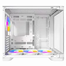 Gabinete Antec C5 Curve Argb. Midi Tower, 4x Ventilador 120 Mm, Compatible Btc, Blanco