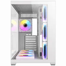Gabinete Antec Cx Mirror, Mid Tower, Vista Panoramica, 7x Ventiladores, Blanco