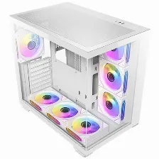 Gabinete Antec Cx Mirror, Mid Tower, Vista Panoramica, 7x Ventiladores, Blanco