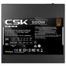 Fuente De Poder Antec Csk 550w, 80 Plus Bronze, Negro