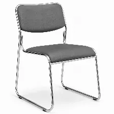 Silla De Visita Modamob Modelo Corvus, Asiento Y Respaldo De Vinipiel, Base De Tubo Cromado, Color Negro.