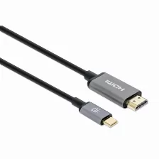 Cable Adaptador Manhattan, Mh Usb-c To Hdmi, 2m 4k@60hz