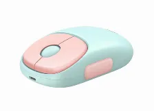 Mouse Optico Ugreen, Fun+, 5 Botones, 4000 Dpi, Rf Inalambrico/bluetooth, 10 M, Rosa/azul