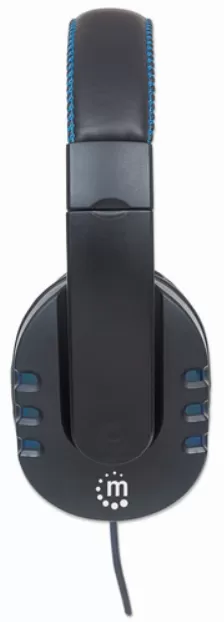 Audífonos Manhattan Audífonos Usb Para Videojuegos, Con Luces Led Diadema, Alámbrico, Usb, Negro, Azul