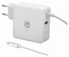 Cargador Manhattan 180245 100 - 240 V, Netbook, Tableta, Interior, 1usb, 1usb-c, 60 W, Blanco