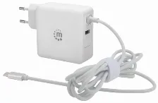 Cargador Manhattan 180245 100 - 240 V, Netbook, Tableta, Interior, 1usb, 1usb-c, 60 W, Blanco