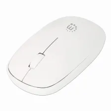 Mouse Optico Manhattan Mw3050, Inalambrico, Usb, 3 Botones, 1200 Dpi, Color Blanco