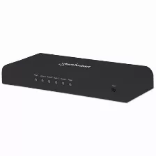 Divisor De Video Splitter Manhattan Hdmi, 4 Puertos, Negro (207515)