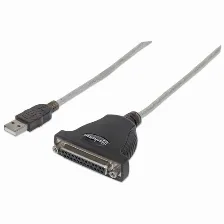 Cable Adaptador Manhattan 336581 De Usb2.0 A Paralelo Db25, 1.8 Metros Blister