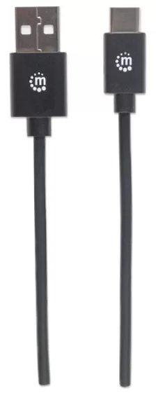 Cable Usb Manhattan Usb-a A Usb-c, 480mbps, 1 Metro, Negro
