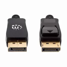 Cable Displayport Manhattan Cable Displayport 8k V1.4 Displayport 1.4, 1 M, Negro