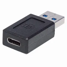 Adaptador Manhattan Usb-a A Usb-c, Negro