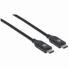 Cable Usb Manhattan, Usb-c A Usb-c, 100w, 2 Metros, Negro