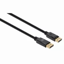 Cable Displayport Manhattan Cable Displayport 8k V1.4 Displayport 1.4, 1 M, Negro