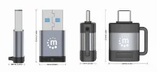 Adaptador Manhattan 356329 Negro, Gris