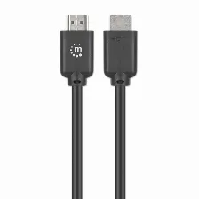 Cable Hdmi Manhattan Canal Ethernet, 5 M, 18 Gbit/s, 1080p, 1440p, 2160p, Negro