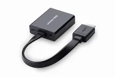 Adaptador Ugreen Hdmi Macho A Vga Hembra, 1080p, 25cm, Negro
