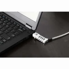 Cable Antirrobo Manhattan 440301 Kensington, Nano, Noble, Cerradura Con Combinación, 1.8 M, Carbono, Cloruro De Polivinilo (pvc), Acero, Plata