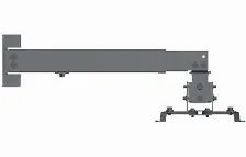 Soporte De Proyector Manhattan, Pared/techo, Hasta 20 Kg, Altura Ajustable, Color Negro