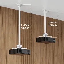 Soporte De Proyector Manhattan 462686 Techo, Max. 35 Kg, Acero, Blanco