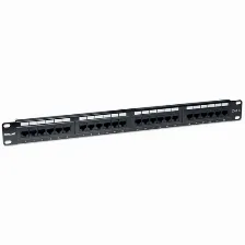 Panel De Parcheo Intellinet Cat6, 24 Puertos, 1u, Montable En Rack, Negro