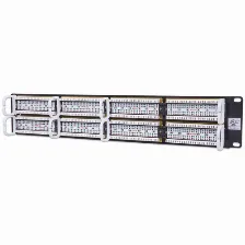Panel De Parcheo Intellinet Cat6, 48 Puertos, 2u, Montable En Rack, Negro