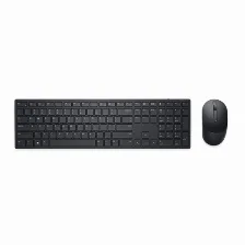 Kit Inalambrico De Teclado Y Mouse Dell Pro Km5221w, 1600 Ppp, 2.4 Ghz, Negro