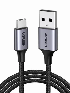 Cable Usb Ugreen Usb-a A Usb-c, 18w, 480 Mbps, 1 Metro, Negro/gris