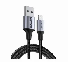 Cable Ugreen Ug-60156 Usb A A Lightning, 480 Mbit/s, 1 Metro, Negro, Plata
