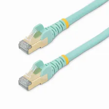 Patchcord Startech.com Cat6a, 0.5 M, U/ftp (stp), Turquesa
