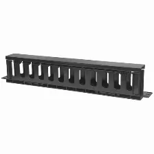 Organizador De Cables Horizontal Intellinet, 1u, 19pulg, Rj45, Plastico, Negro