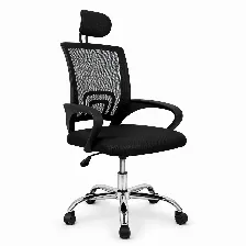 Silla Gerencial Modamob, Modelo Lyra, Reposabrazos, Respaldo De Malla, Piston C3 120kg, Base Metalica Con Ruedas, Color Gris