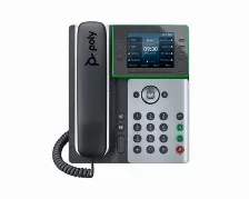 Teléfono Ip Hp Poly Terminal Con Conexión Por Cable, Poe, 8 Líneas, Negro