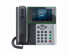Teléfono Ip Hp Poly Terminal Con Conexión Por Cable, Poe, 12 Líneas, Negro