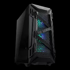 Gabinete Asus Tuf Gaming Gt301, Media Torre, Ventana De Cristal, 4x Ventiladores, Negro