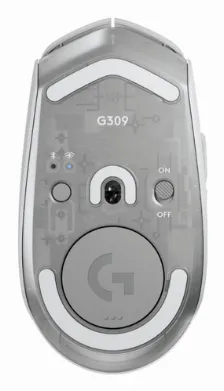 Mouse Logitech G G309 Opto-mecanica, 25600 Dpi, Rf Inalambrico + Bluetooth, Blanco