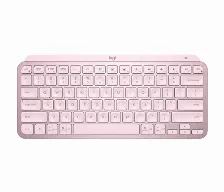 Teclado Inalambrico Logitech Mx Keys Mini, 10 Metros De Alcance, Teclado Numerico No, Iluminado Inteligente, Color Rosa