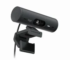 Camara Web Logitech Brio 500 4mp, Resolucion 1920 X 1080 Pixeles, Velocidad 60 Fps, Full Hd, Microfono, Usb-c, Color Grafito