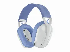 Diadema Inalambrica Logitech G435, 20-20000 Hz, Bluetooth, Color Blanco/azul, 18 Horas De Bateria, Cojinetes, (981-001073)