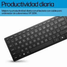 Teclado Hp 320k, Alambrico, Usb, Negro