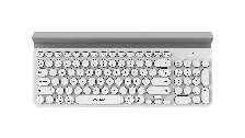 Teclado Inalambrico Acteck Inspire Comp Ti695, Conexion Dual (bluetooth O Receptor Usb 2.4ghz), Formato Completo, Blanco