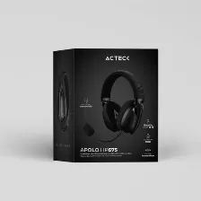 Audífonos Acteck Apolo Hp675 Diadema, Inalámbrico, 3.5 Mm, Usb, Bluetooth, Negro