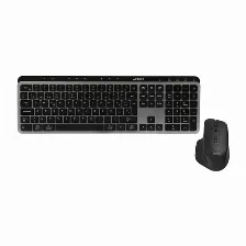 Kit Teclado Y Mouse Acteck Creator Krea Mk755 Interruptor De Membrana, Inalámbrico, Usb Tipo A, 2000 Dpi, Negro, Gris