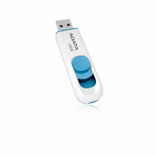 Memoria Usb Adata 64gb C008, Deslizable, Blanco Con Azul, Usb 2.0