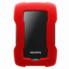 Disco Duro Externo Adata Hd330 2.5 Pulgadas, 2tb, Usb 3.1, Rojo/negro, A Prueba De Golpes