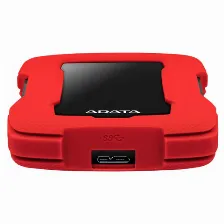 Disco Duro Externo Adata Hd330 2.5 Pulgadas, 2tb, Usb 3.1, Rojo/negro, A Prueba De Golpes