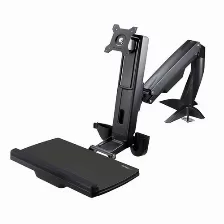 Estaciones De Trabajo Startech.com Ajustes De Altura Si, Bandeja Del Teclado Si, Soportadas 1 Pantallas, Color Negro