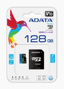 Memoria Micro Sdxc Adata Premier V10, 128gb, Uhs-i, Class 10, Adaptador Sd